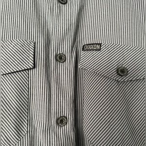 Dixxon Work Force Form and Function Shirt. Blue striped. Men’s XL